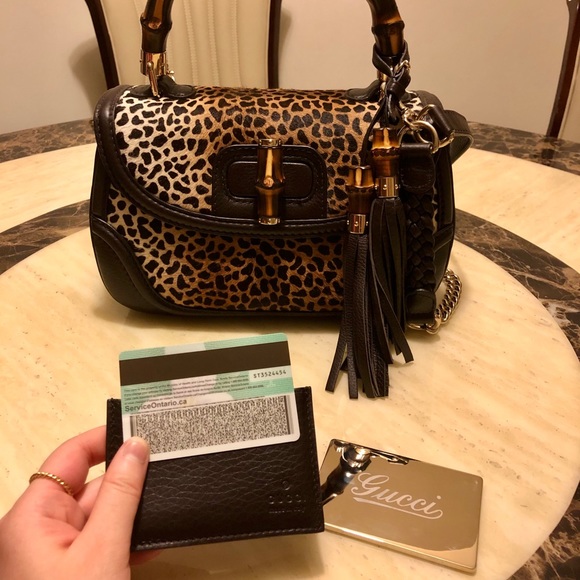 Auth New Gucci Square Mirror with Leather Case (Card Holder) - Picture 8 of 10